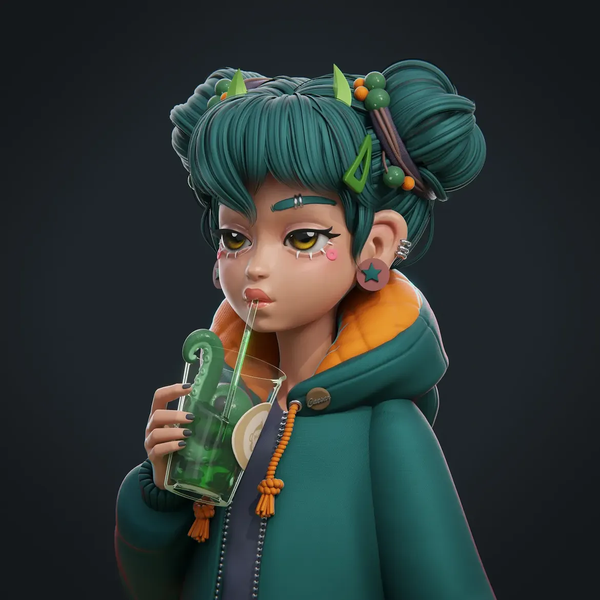 Three-quarter front render of Sippy Cup Girl