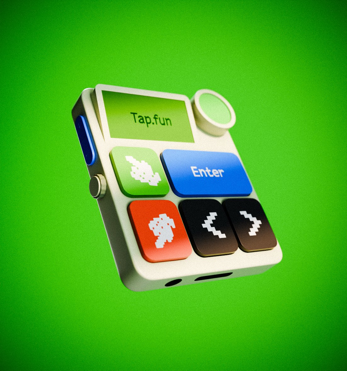 Green Tap.fun device render, special projects